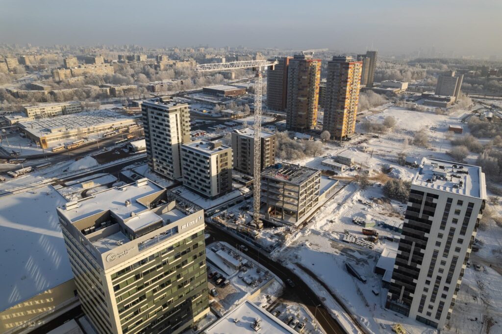 Sky Office (Spaudos g. 7) - Office center - construction photos