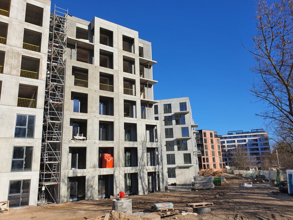 Vilnelės skverai 2 etapas (Manufaktūrų g. 7) - Multi apartment - construction photos