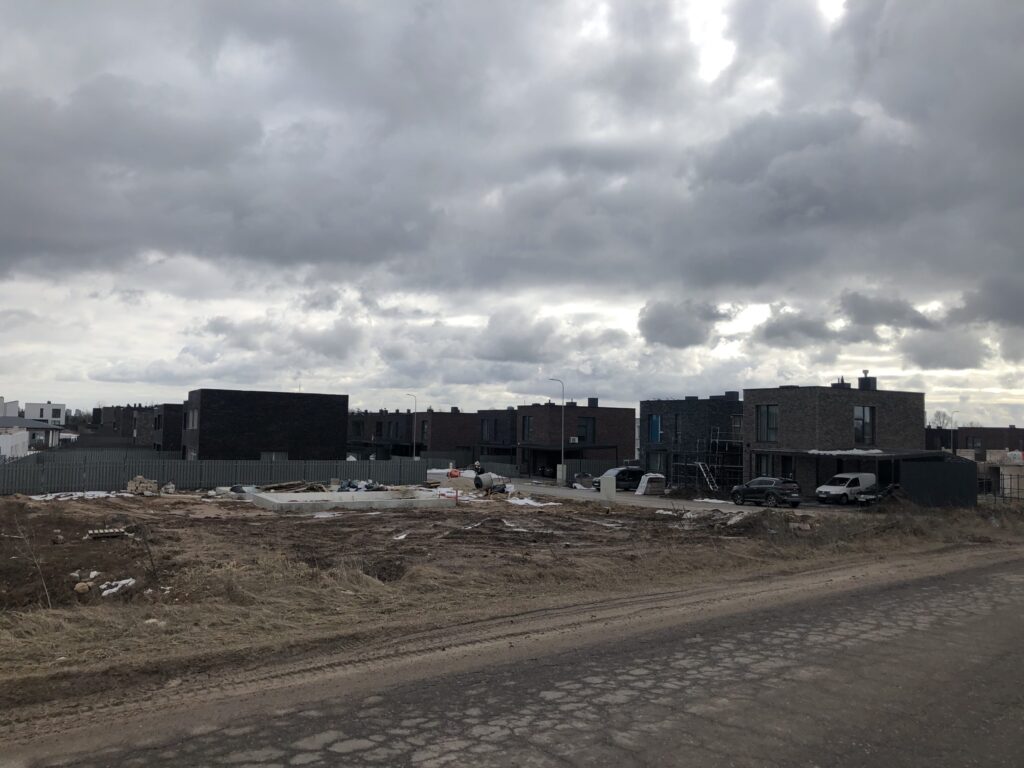 Herkaus alėjos (Notangos/Kulmo g.) - Row housing - construction photos