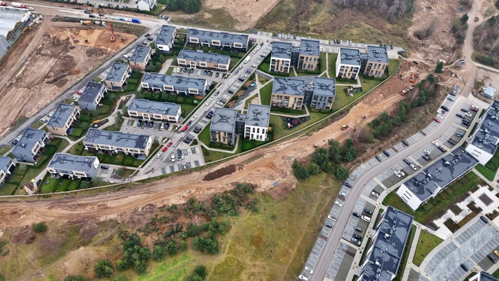 Gilužio g. (Gilužio g.) - Dviračių takas, Gatvė - statybų nuotraukos