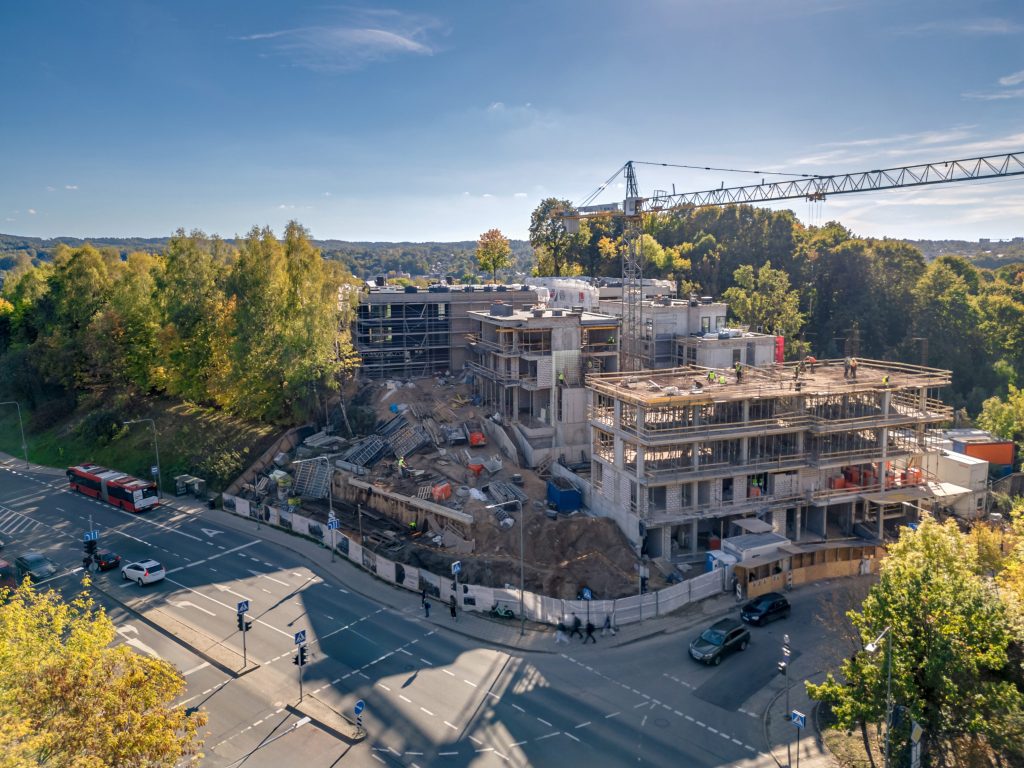 Užupio personos (Filaretų g. 25) - Multi apartment - construction photos