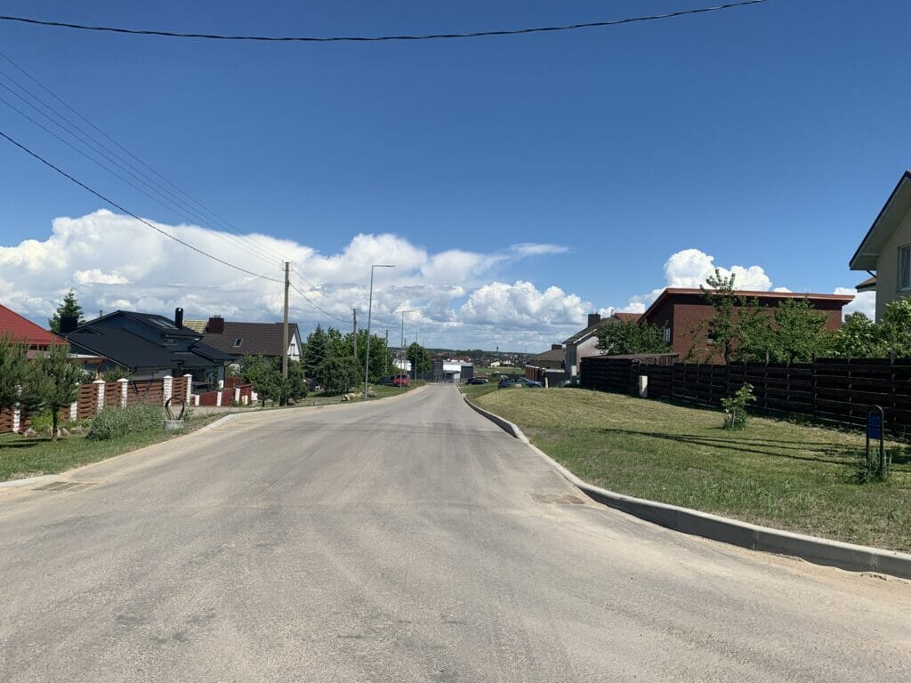 Tauralaukio gyvenvietės gatvės (Vėjo g., Virkučių g., Uosių g., Žvaigždžių g., Vaivorykštės g., Griaustinio g., Lietaus g., Slengių g., Arimų g., Akmenų g., Debesų g., Smėlio g.) - Street - construction photos