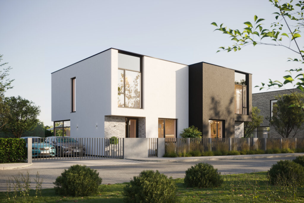 Barsukynės namai (Barsukynės g. 28, 28A) - Rindu mājas - vizualizācija