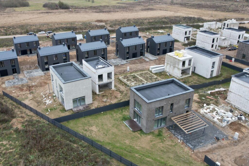 Hetitų g. kvartalas (Hetitų g. 13, 15, 17, 19, 21, 23, 25, 27, 29, 31) - Private house community - construction photos