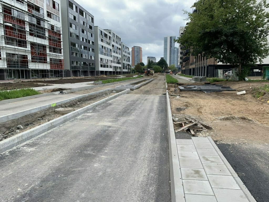 Kernavės g. (Kernavės g.) - Bike path, Street - construction photos