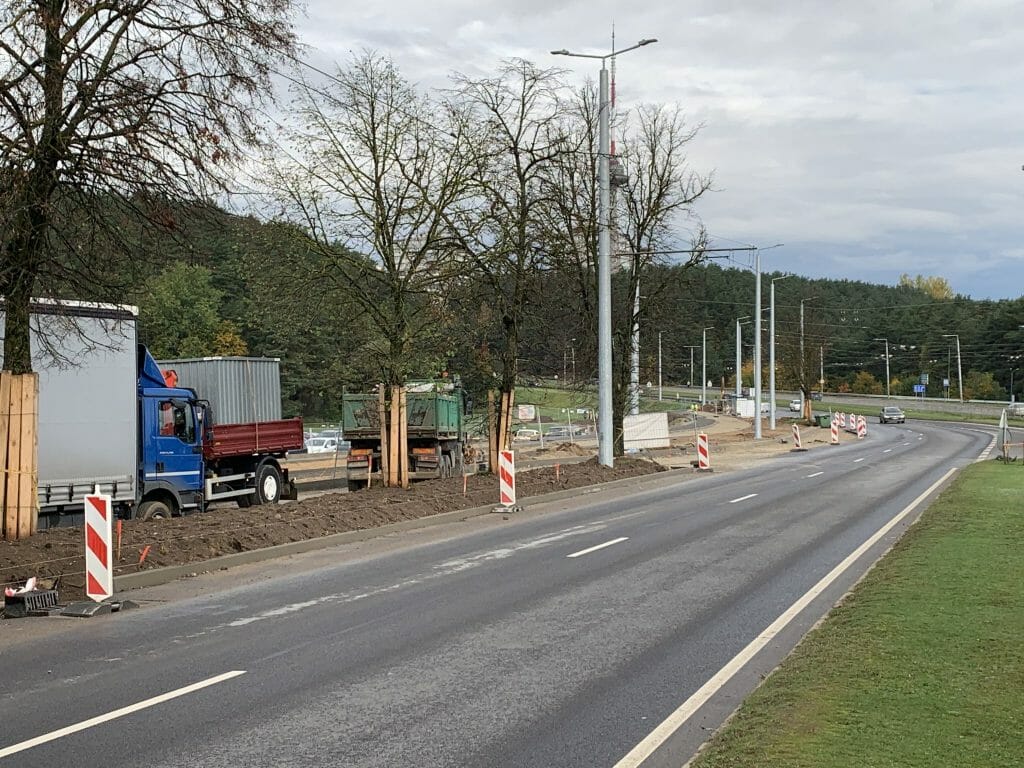 Laisvės pr. ir Oslo g. jungiamasis kelias (Laisvės pr.) - Gatvė - statybų nuotraukos