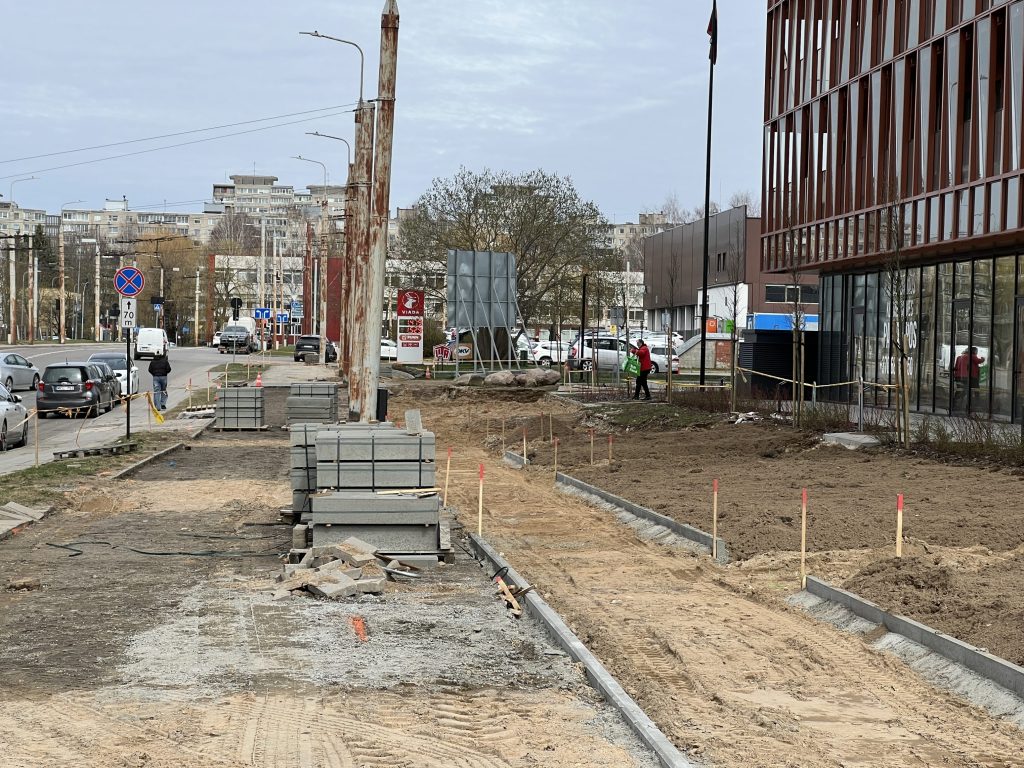 Viršilų g. nuo V. Lingio g. iki Justiniškių g. (Viršilų g.) - Bike path, Street - construction photos