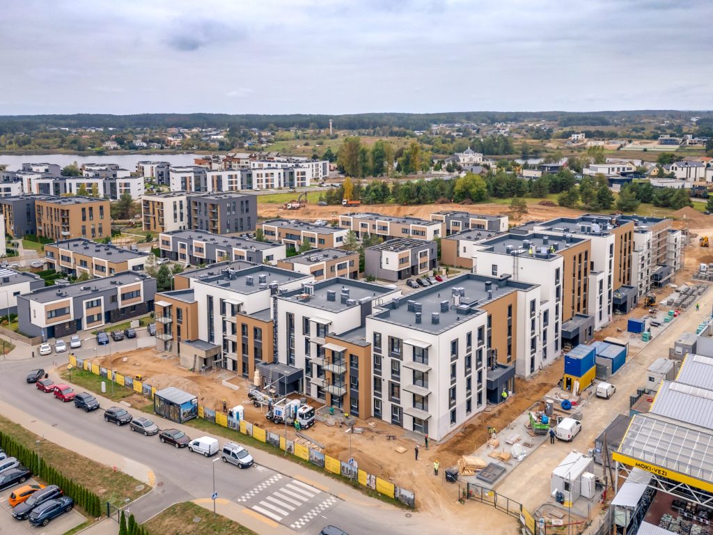 Saulės namai (Pilkalnio g. 5, 7) - Multi apartment - construction photos