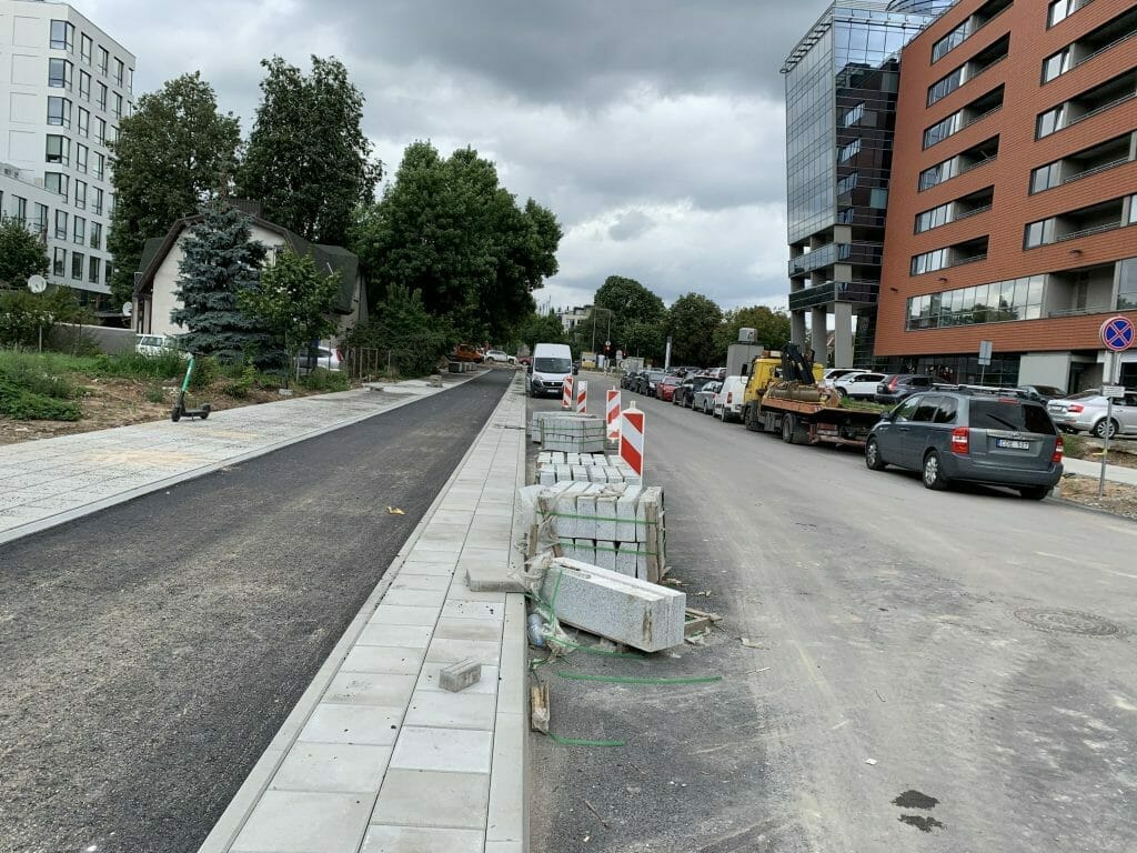 Kernavės g. (Kernavės g.) - Bike path, Street - construction photos