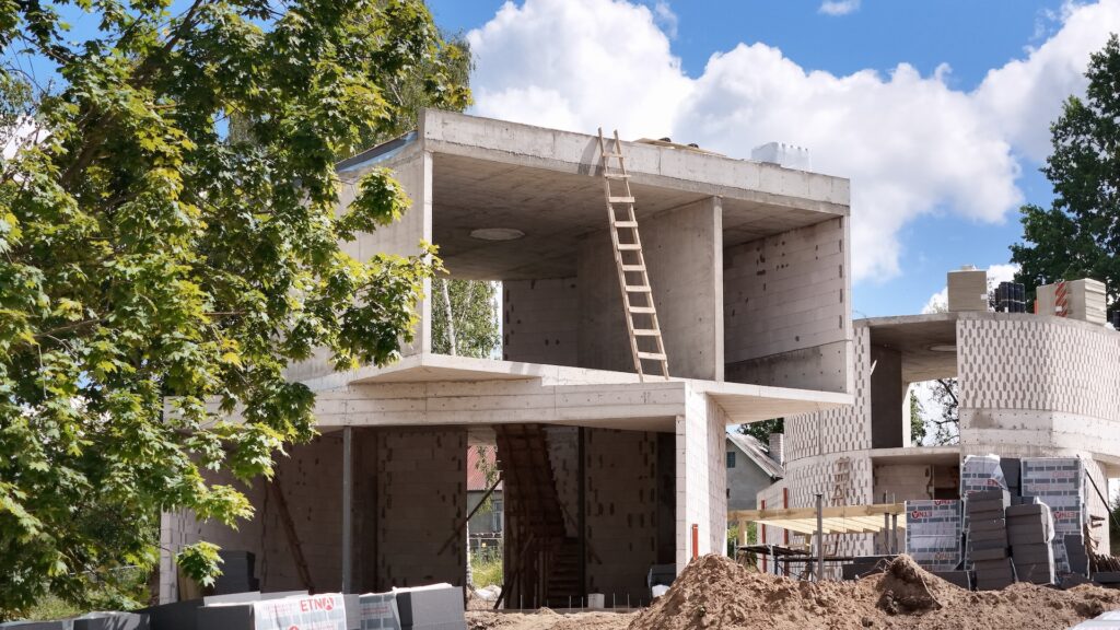 Duonos kalnas 1 etapas (Duonos Kalno g. 20, 22, 24, 26) - Private house community - construction photos