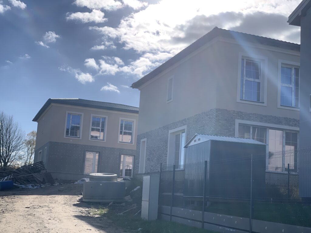 Skalvos g. namai (Skalvos g. 28, 30) - Row housing - construction photos