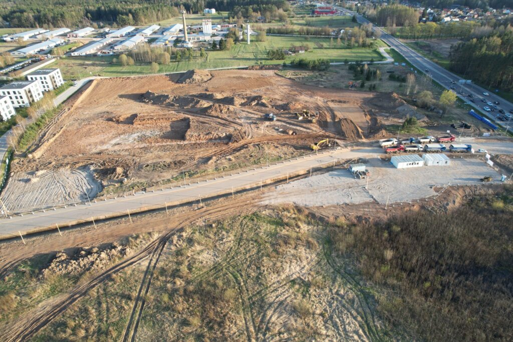 Prekybos parkas "Una" (Dangeručio g. 1) - Shopping center - construction photos