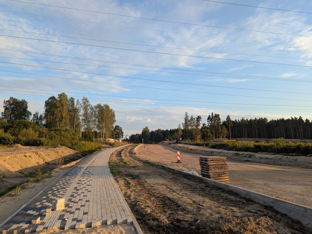 Dienvidu tilta IV kārta I posms (Jāņa Čakstes gatve) - Bike path, Pedestrian path, Road - construction photos