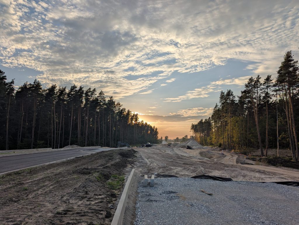 Dienvidu tilta IV kārta I posms (Jāņa Čakstes gatve) - Bike path, Pedestrian path, Road - construction photos