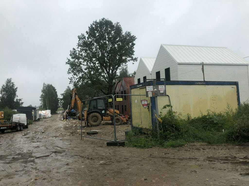 Ąžuolo kvartalas 1 etapas (Bernotų g. 1, Bernotų g. 17, Lavoriškių g. 1, Karmazinų g. 2) - Row housing - construction photos