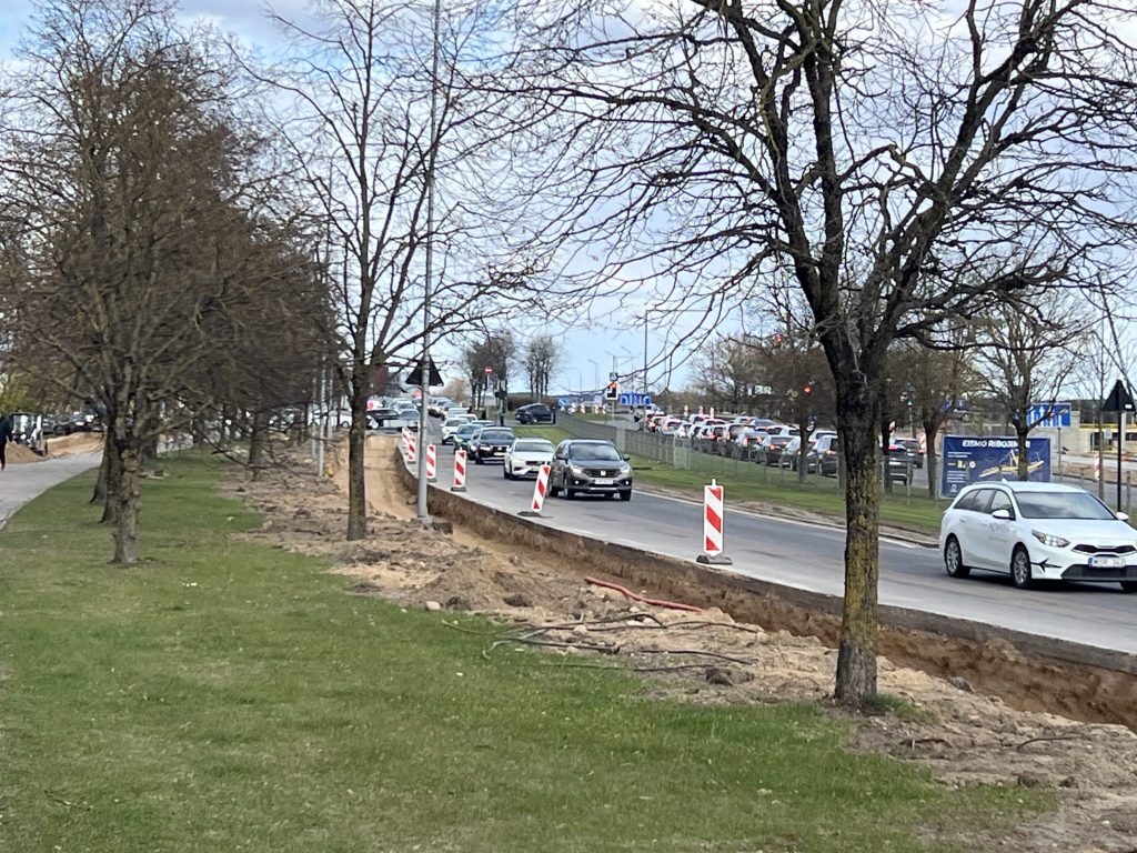 Ozo - Ukmergės - Gelvonų sankryža (Ozo g.) - Velosipēdu ceļš, Iela - būvdarbu attēli