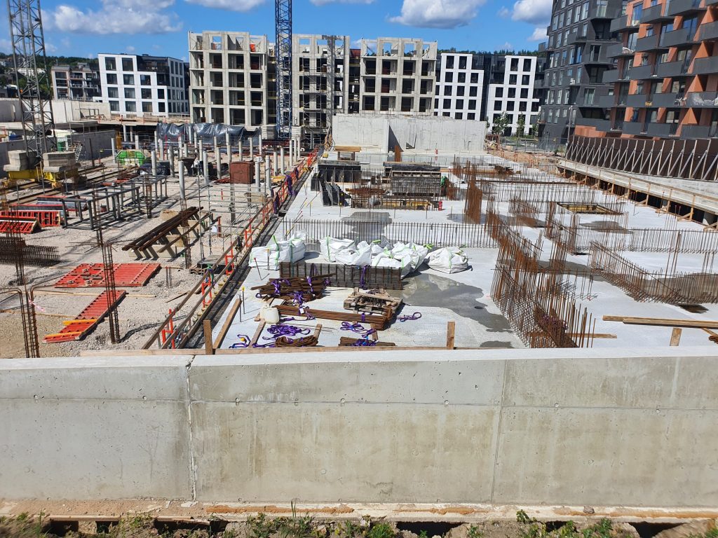 Vilnelės skverai 4 etapas (Manufaktūrų g. 7) - Multi apartment - construction photos