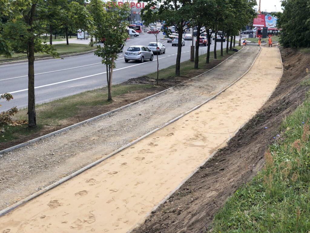 Gelvonų g. dviračių takas iki Ozo g. (Gelvonų g.) - Jalgrattatee - ehituse fotod