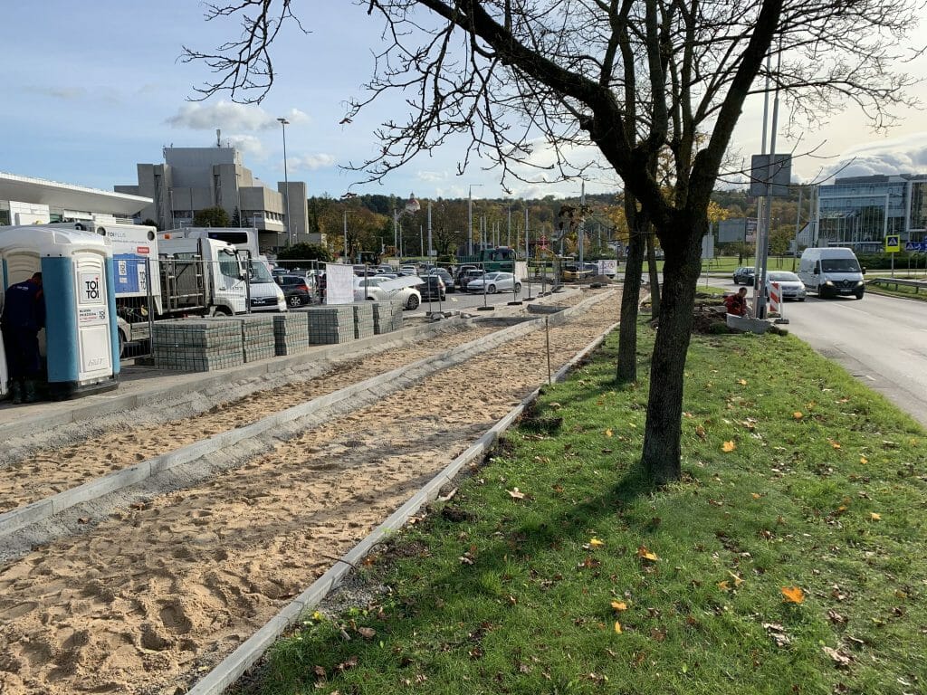 Žirmūnų trikampio modernizavimas (Tuskulėnų g.) - Bike path, Pedestrian path - construction photos
