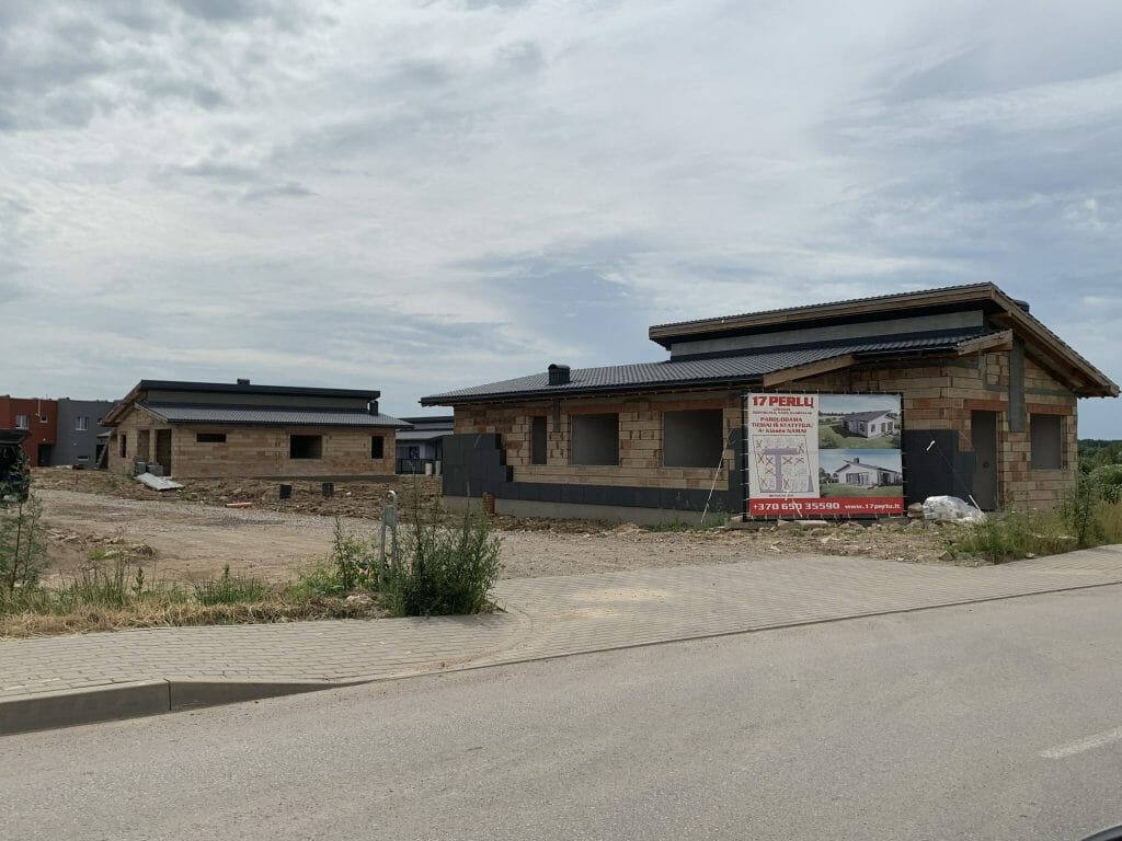 17 perlų (Uždaroji g.) - Private house community - construction photos