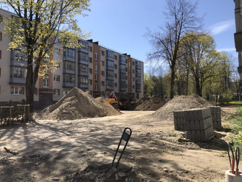 Rumpiškių kvartalas (III teritorija) (Taikos pr.,Rumpiškės g., Sausio 15-osios g.) - Pedestrian path - construction photos
