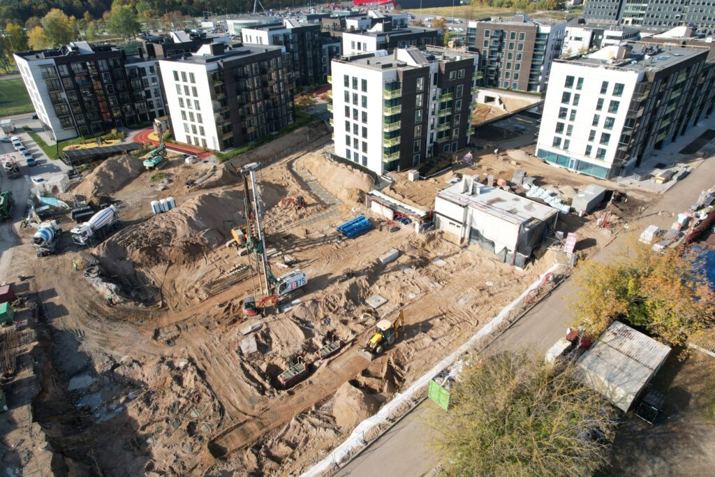 Naujasis Skansenas 4 etapas (Linkmenų g. 12) - Multi apartment - construction photos