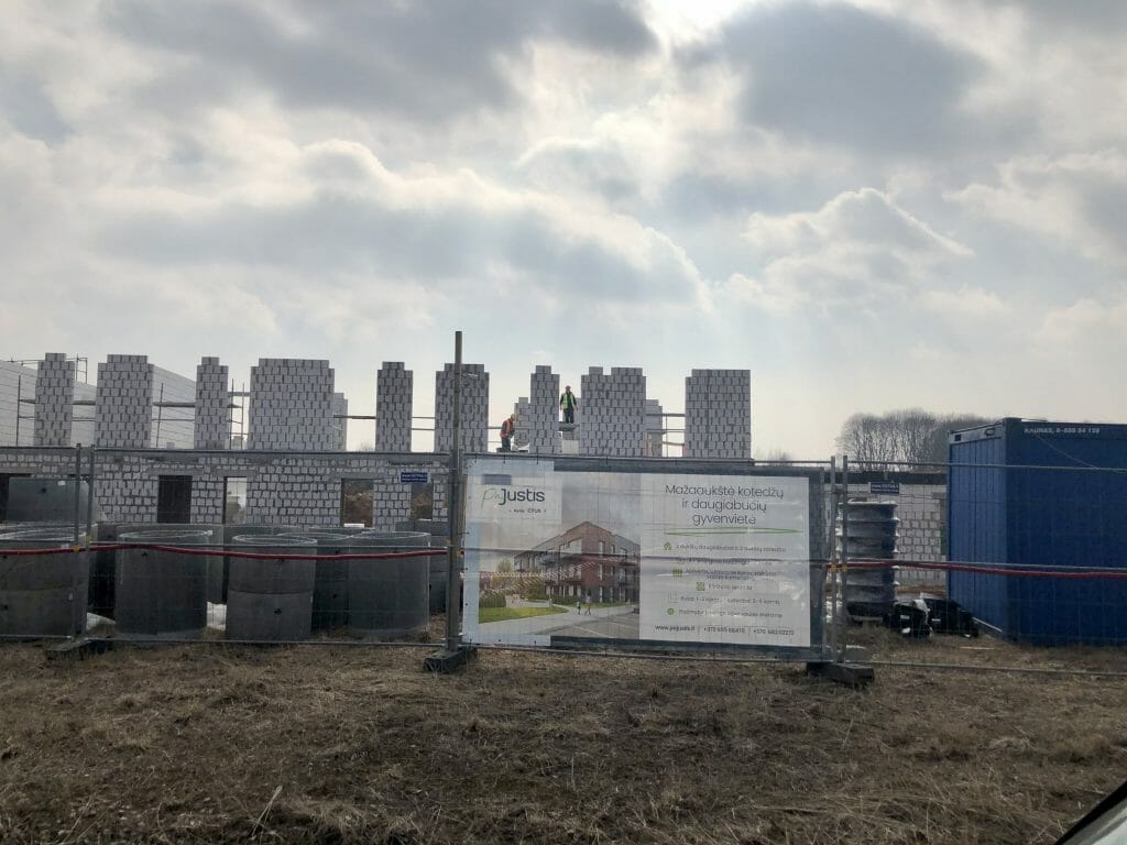 PaJustis 1 etapas (Mozūriškių g. 190) - Row housing - construction photos