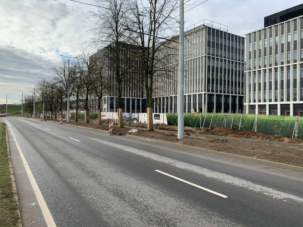 Laisvės pr. ir Oslo g. jungiamasis kelias (Laisvės pr.) - Gatvė - statybų nuotraukos