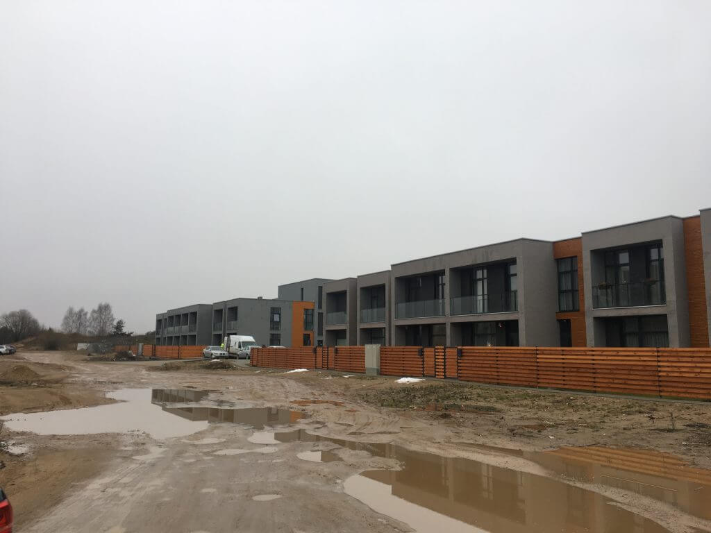 Šiaurės pašvaistė (Danės/Įsrūties g.) - Row housing - construction photos