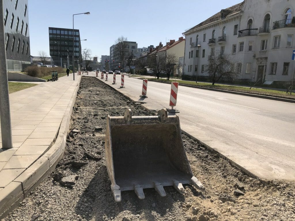 Rinktinės g. dviračių takas (Rinktinės g.) - Bike path - construction photos