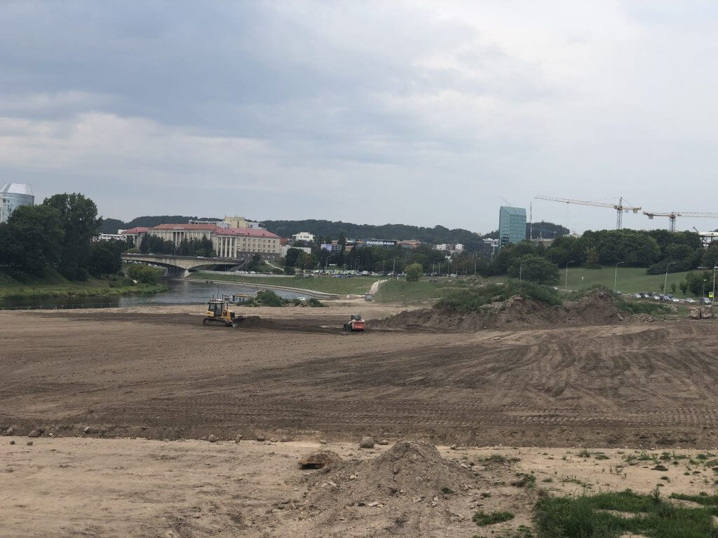 Neries dešiniosios krantinės (Upės g.) - Bike path, Sports field or court, Waterside - construction photos