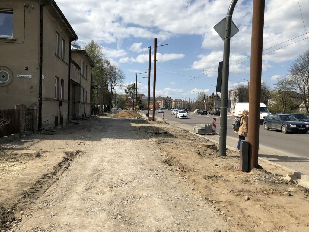 Taikos pr. rekonstrukcija 2 etapas (Taikos pr.) - Dviračių takas, Gatvė - statybų nuotraukos