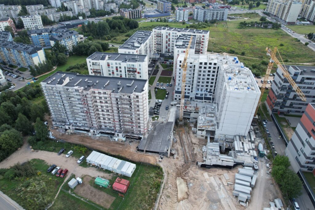 Leičių kiemas 7 etapas (Leičių g. 19) - Multi apartment - construction photos