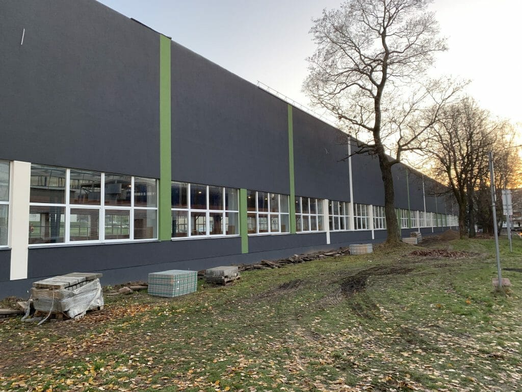 Naujamiesčio lengvosios atletikos maniežas (Žemaitės g. 6) - Sports arena - construction photos