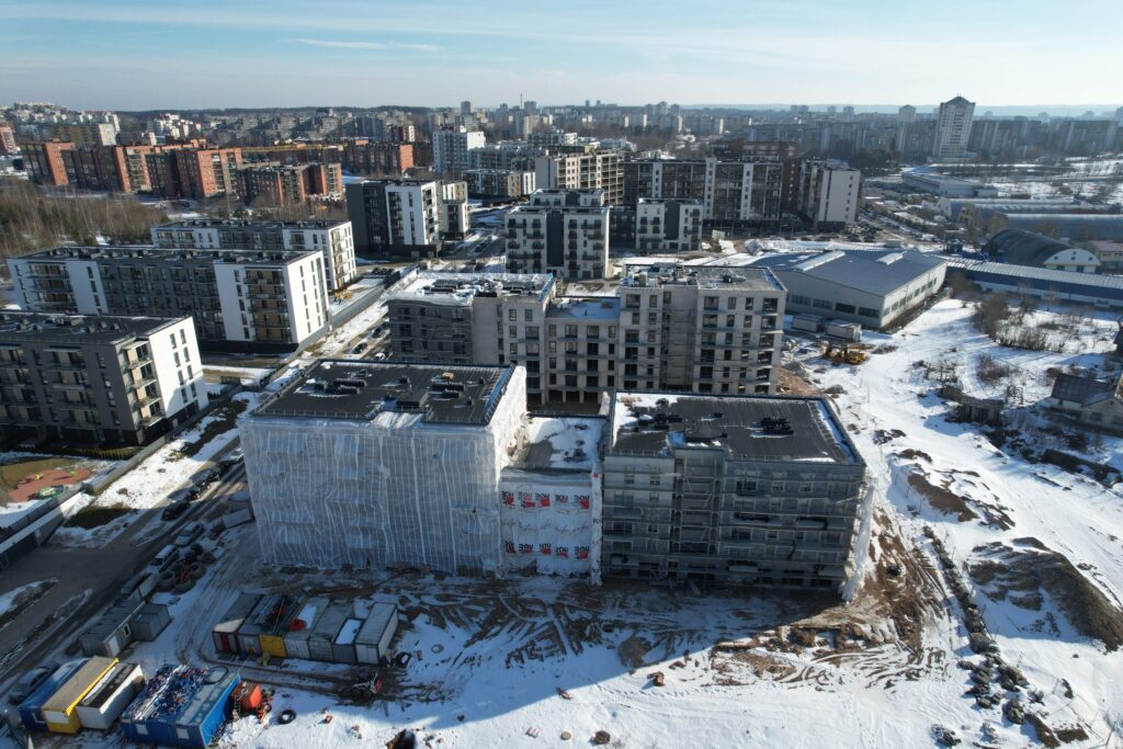 7 vakarai (Budiniškių g. 6, 8) - Multi apartment - construction photos