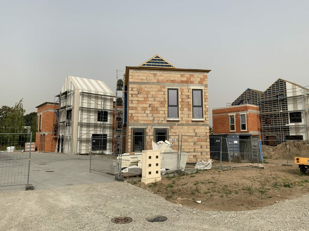 Skalvių vilos (Skalvių g. 23) - Row housing - construction photos