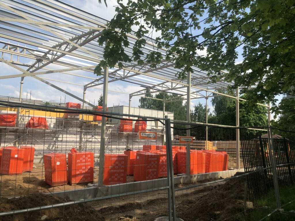 Vilijos darželio sporto salė (Taikos g. 15) - Sports arena - construction photos