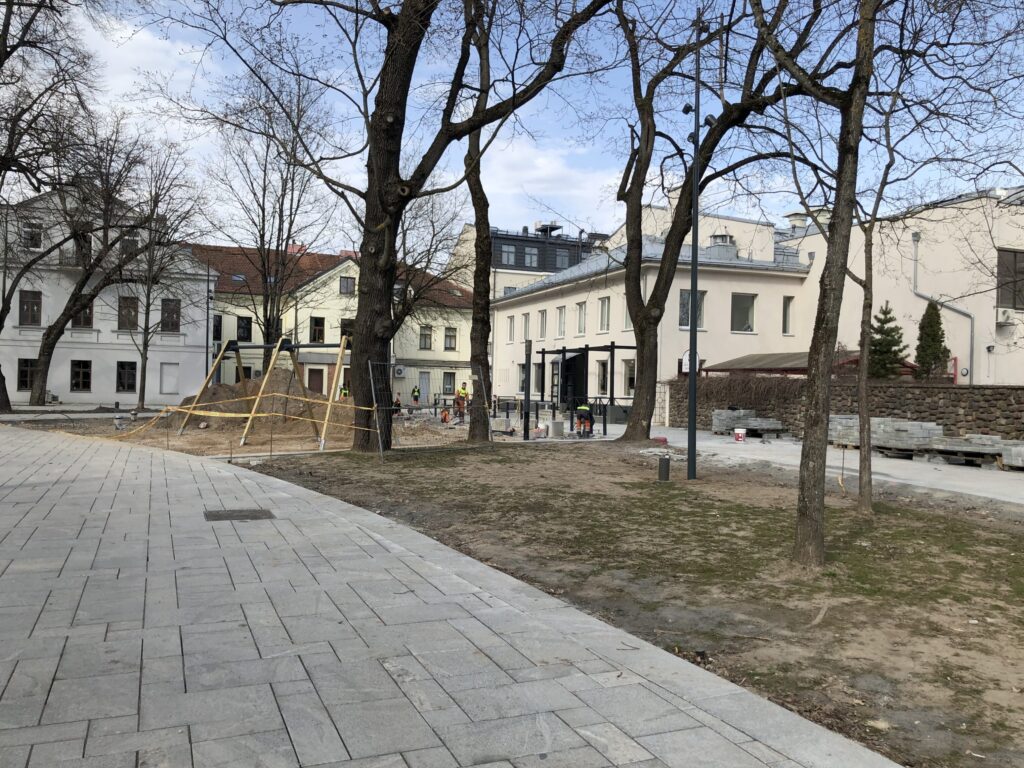 Miesto sodas (Laisvės al.) - Park - construction photos