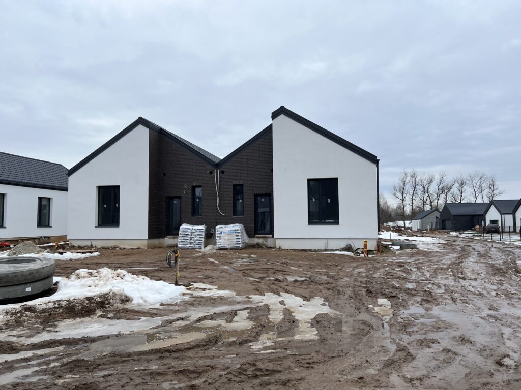 Vorupės namai (Papiškių g., Vorupės g.) (Vorupės g. 66, 68, 74, 76, Papiškių g. 45, 47, 49, 51) - Row housing - construction photos