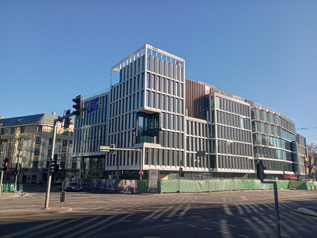 Satekles Business Center (Ernesta Birznieka Upīša iela 2, 4, Dzirnavu iela 106) - Office center - construction photos