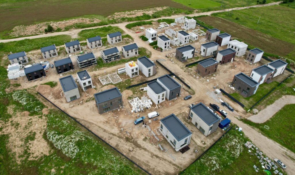 Hetitų g. kvartalas (Hetitų g. 13, 15, 17, 19, 21, 23, 25, 27, 29, 31) - Private house community - construction photos