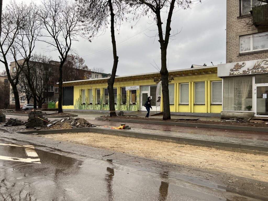 M. K. Čiurliono, Tunelio, K. Baršausko g. dviračių takas (M. K. Čiurliono g., Tunelio g., K. Baršausko g.) - Bike path - construction photos
