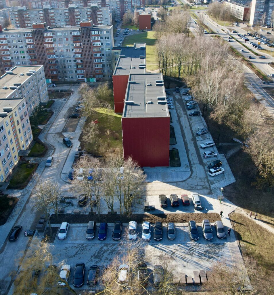 Statybininkų pr., Žardininkų g. kiemų sutvarkymas (Statybininkų pr., Žardininkų g.) - Kelias - statybų nuotraukos
