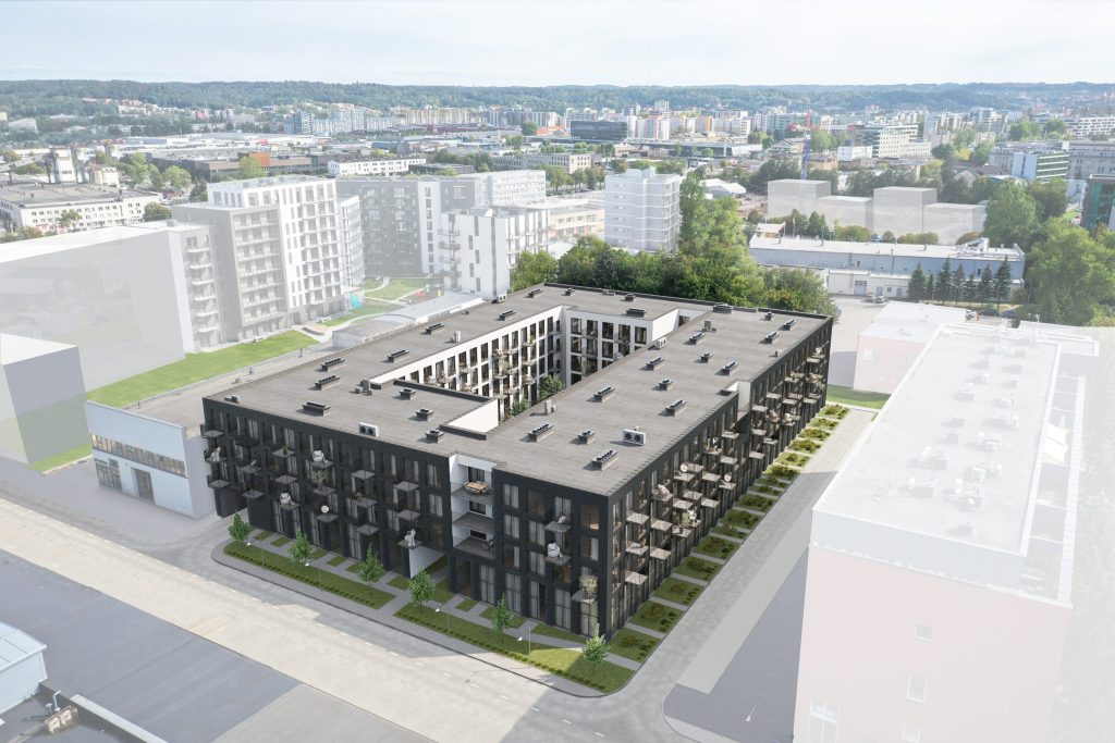Moods (Riterių g. 16) - Viesnīca, Daudzdzīvokļu nams - vizualizācija