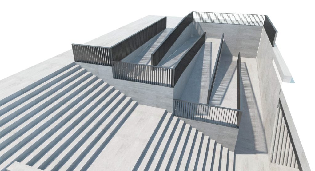 Ozo - Ukmergės - Gelvonų sankryža (Ozo g.) - Velosipēdu ceļš, Iela - vizualizācija