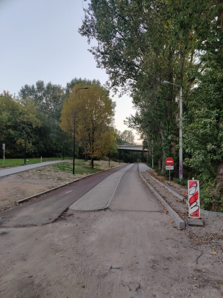 Neries kairiosios krantinės 1 etapas (B atkarpa) (Sluškų g., P. Vileišio g.) - Jalgrattatee, Promenaad - ehituse fotod