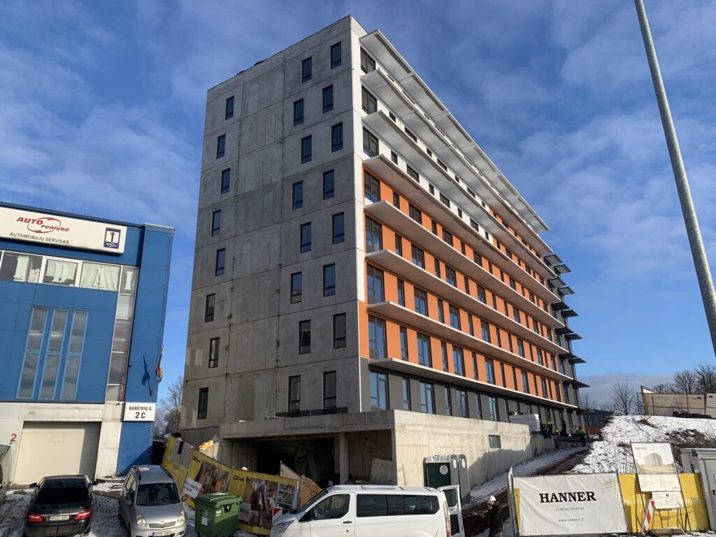 City Yard (Kareivių g. 2D) - Multi apartment - construction photos
