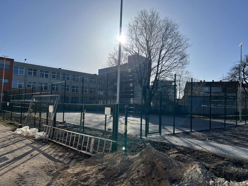Klaipėdos uostamiesčio progimnazijos stadionas (S. Daukanto g. 5) - Sports arena - construction photos
