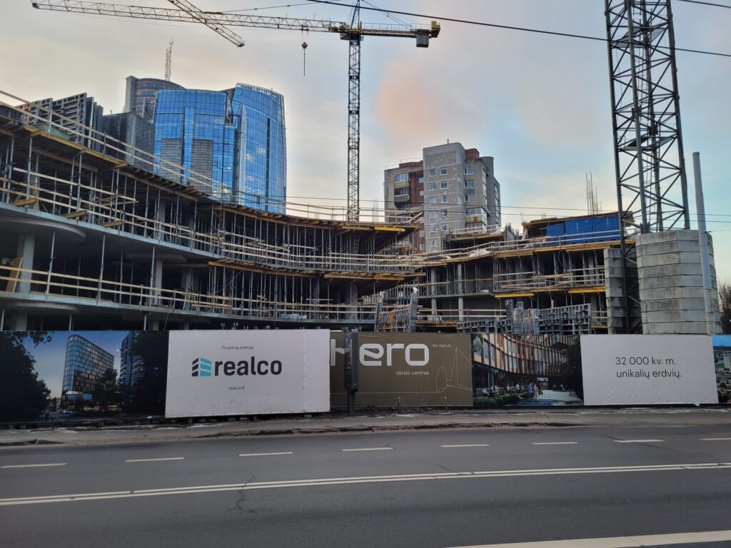 HERO (Lvivo g. 21) - Office center - construction photos