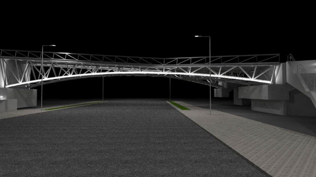 Pėsčiųjų ir dviračių viadukas Siesikų g. (Siesikų g.) - Velosipēdu ceļš, Tilts - vizualizācija